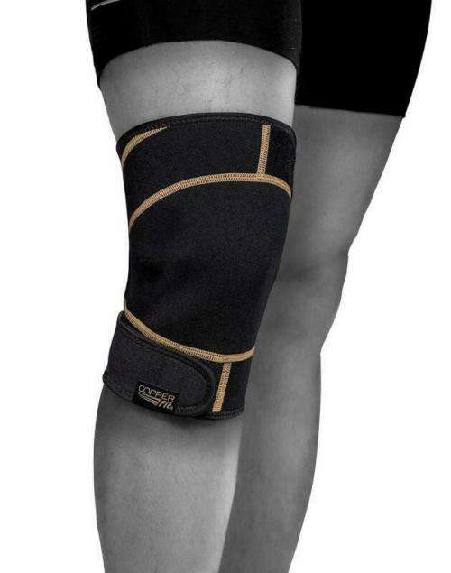 Copper Fit Rapid Relief Knee Wrap With Hold/Cold Therapy, Black