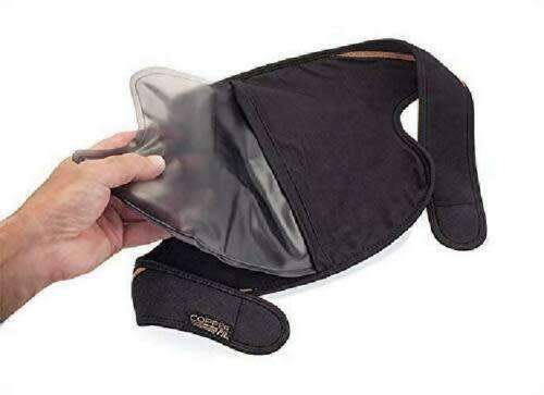 Copper Fit Rapid Relief Knee Wrap With Hold/Cold Therapy, Black