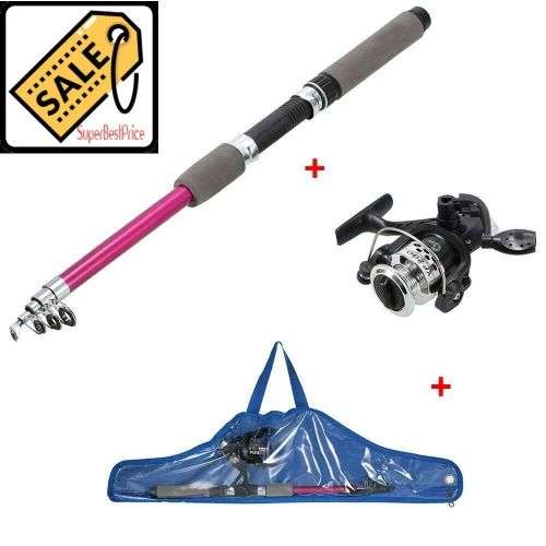 Fishing Rod Spinning Reel Combo Carp Feeder Rod Set Sea Telescopic Fish Bag