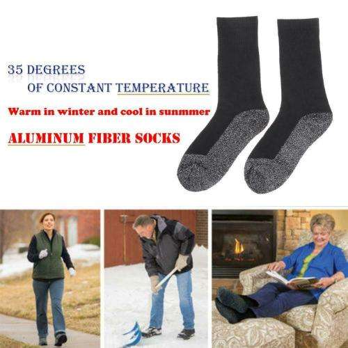 Hot Winter Warm Aluminized Fibers Below Socks Keep Feet Heat Insulation