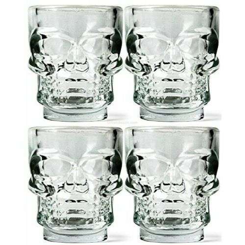 6 Skull Head Shot Glasses Glass Cup Crystal Whisky Vodka cup wine tequila jello