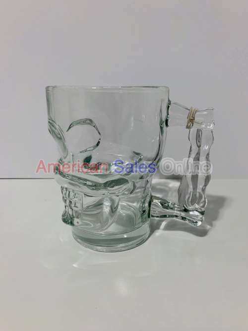 TWO IN THE BOX 500ml Pirate Beer Mug Crystal Skull Head Glass Cup Mugs For Home Party Drinking