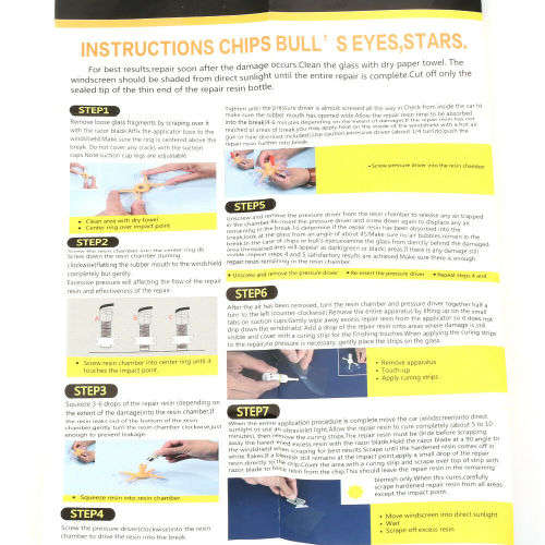 Windscreen Windshield Repair Tool Set DIY Car Kit Wind Glass For Chip Crack Fix