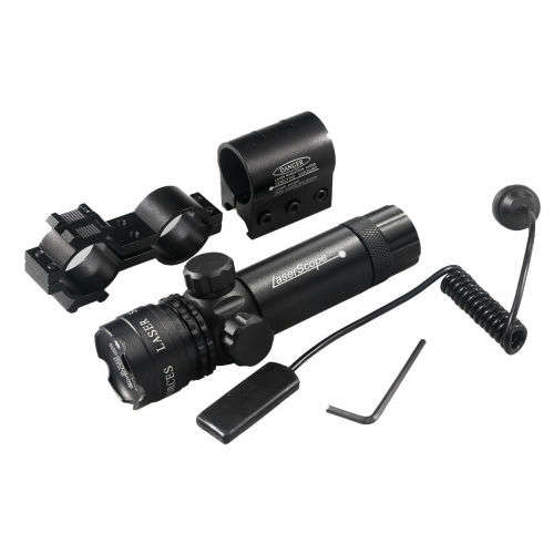 Tactical Red Dot Laser Sight Rifle Gun Scope Rail+Remote Switch Beam For Hunting