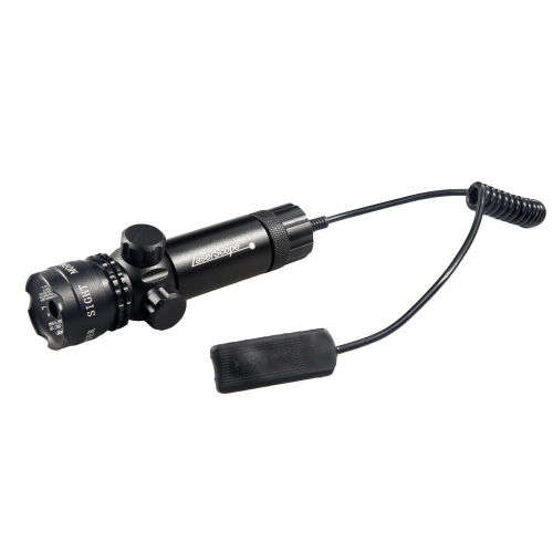Tactical Red Dot Laser Sight Rifle Gun Scope Rail+Remote Switch Beam For Hunting
