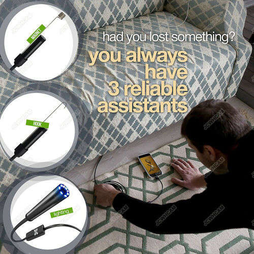 Endoscope Wire Camera Waterproof Led 1m 2M Mini 5.5mm Lens Android Type-C USB