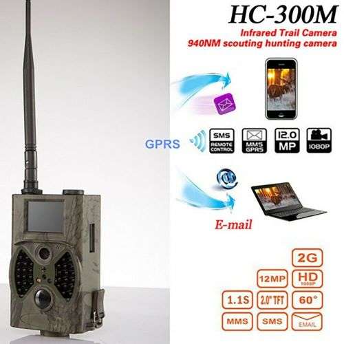 HC300M Digital Infrared Camera 1080P HD Trail Hunting Video IR 940NM MMS GPRS
