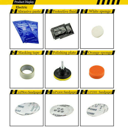 Car Headlight Lens Restoration DIY System Professional Restorer Polishing Kit