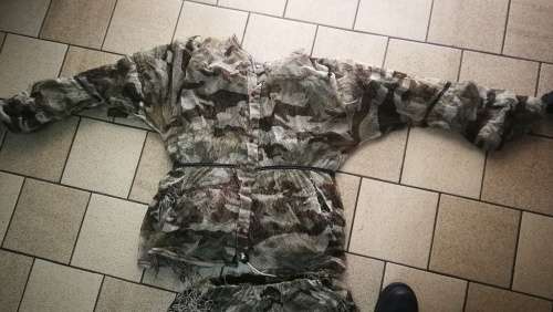 Ghillie Suit  ( L-XL)  Camo Woodland Camouflage Forest Hunting 4-Piece Set+Bag