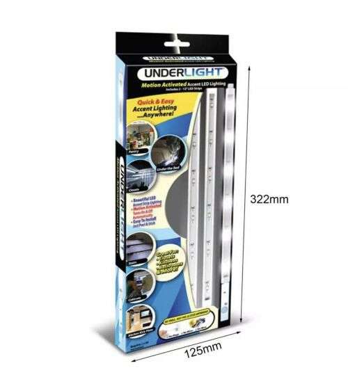 Underlight Wireless Motion Sensor Activated Accent Lighting 12" LED Strips