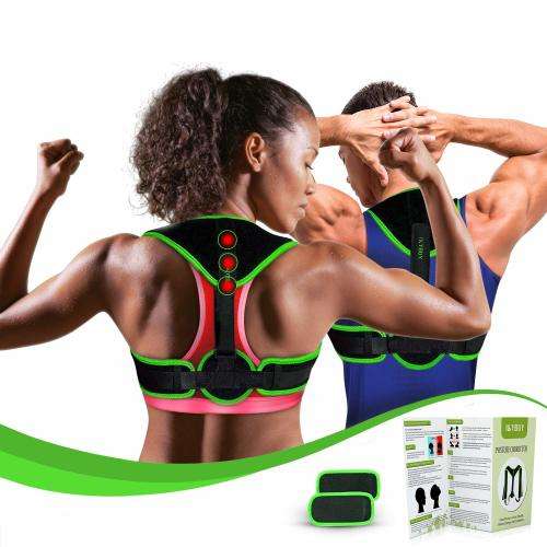 Clavicle Brace Neck Hump Corrector, Posture Corrector for Women Men, Magnetic Upper Back Brace Suppo