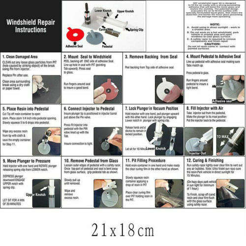 Car Auto Windscreen Windshield Repair Tool DIY Kit Wind Glass For Chip and Crack