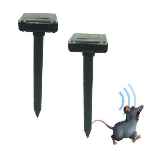 Outdoor Solar Powered Ultrasonic Mouse Repeller Ground Rodent Mole Rat Repeller