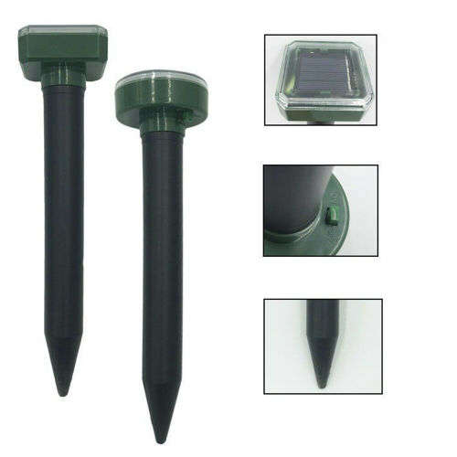 Outdoor Solar Powered Ultrasonic Mouse Repeller Ground Rodent Mole Rat Repeller