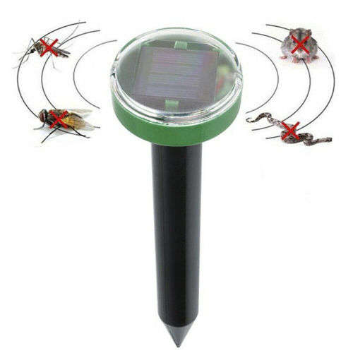Outdoor Solar Powered Ultrasonic Mouse Repeller Ground Rodent Mole Rat Repeller