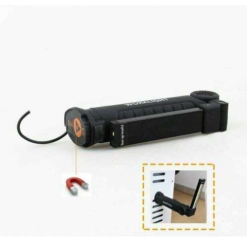 Rechargeable COB LED Slim Work Light Lamp Flashlight Inspect Folding Torch 18650
