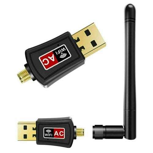 600Mbps Dual Band 2.4G 5G Wireless USB WiFi Network Adapter 802.11AC w/Antenna