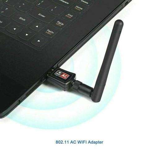 600Mbps Dual Band 2.4G 5G Wireless USB WiFi Network Adapter 802.11AC w/Antenna