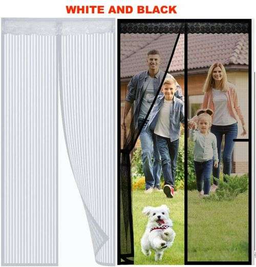 MAGIC Magnetic Curtain Door Net Screen Insect Bug Mosquito Fly Insect Mesh Guard ( Colour--Black)