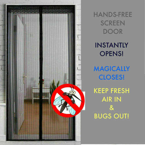 MAGIC Magnetic Curtain Door Net Screen Insect Bug Mosquito Fly Insect Mesh Guard ( Colour--Black)