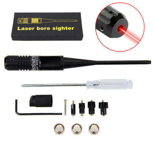 Hunting Red Dot Laser Bore Sight For Rifle Gun .22 to .50 Caliber Bore Sighter