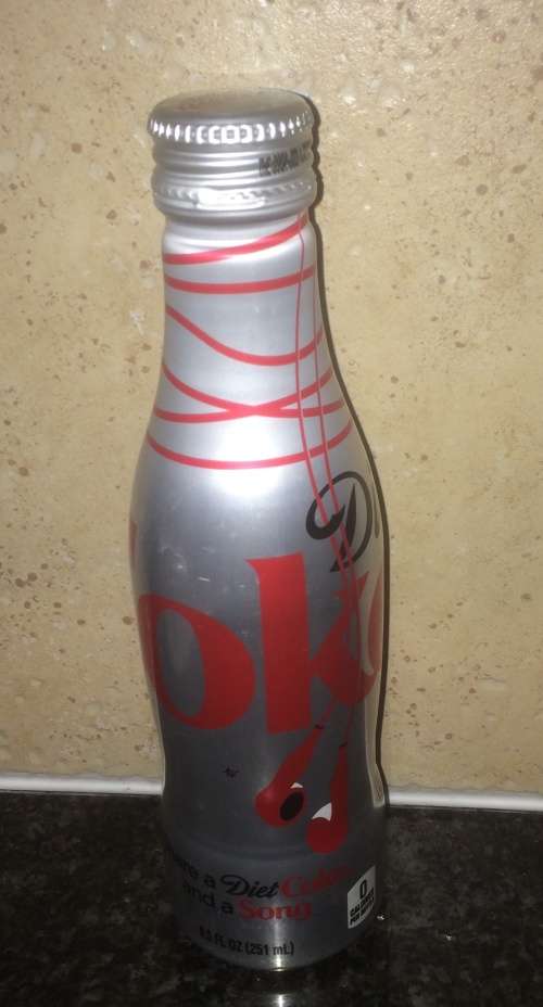 Diet Coke Aluminum Bottle - sealed/full Coca-Cola