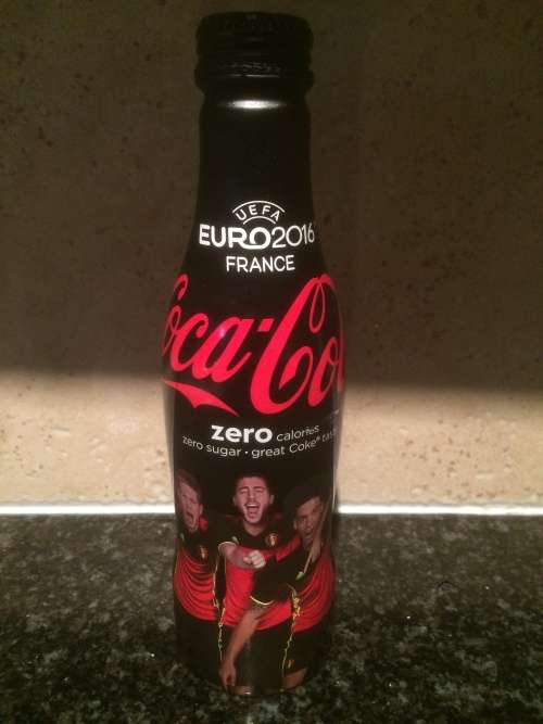 4out4 - Collectible Coca-Cola Aluminum Bottle - Coke Zero - Euro 2016 - Belgium Team 4 out of 4