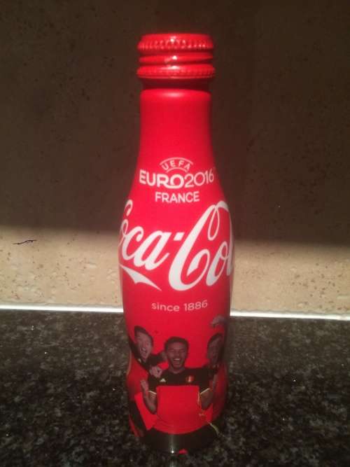 Collectible Coca-Cola Aluminum Bottle - Euro 2016 - Belgium Team