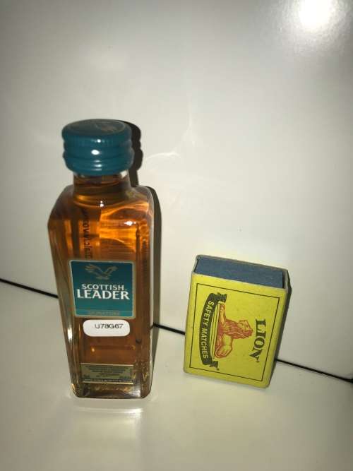 Miniature 50ml Whisky Bottle - Scottish Leader - Glass