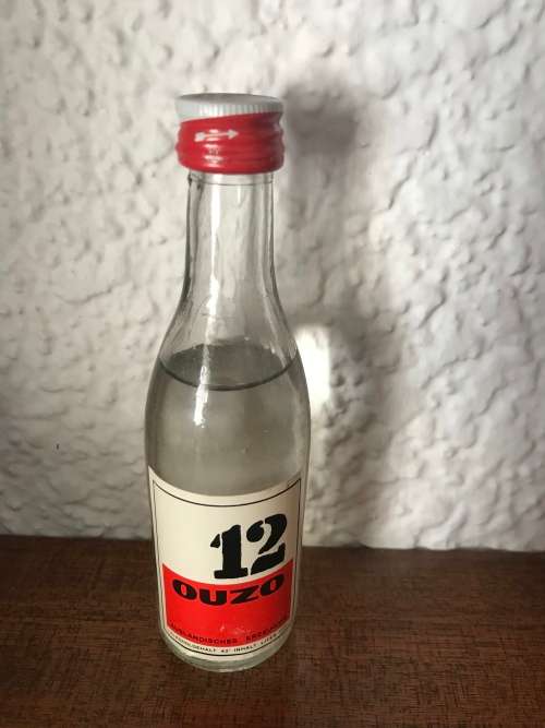 Miniature 50ml Glass Bottle - 12 Ouzo