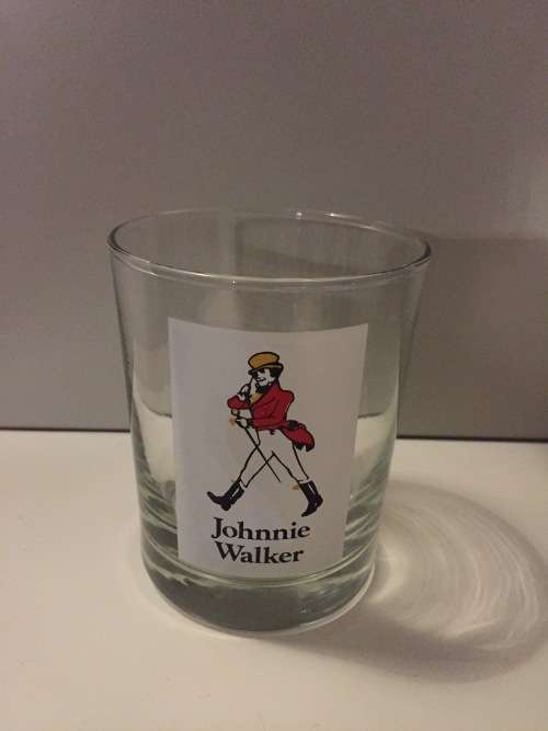 Vintage Johnnie Walker Label - Whisky Tumbler - Brilliant Condition