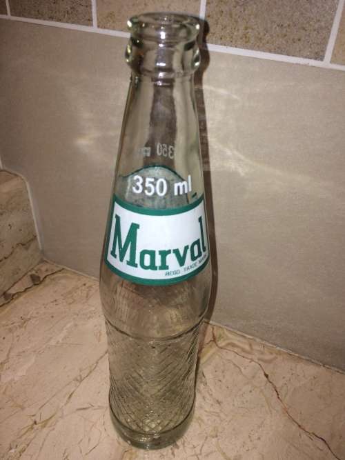 Vintage Glaas Soda Pop Bottle - Marval 350ml