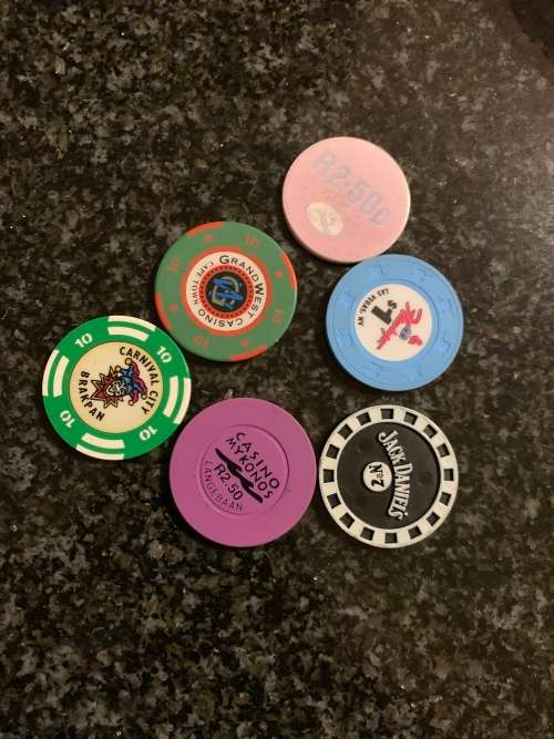 Lot of Casino Chips - South Africa, Las Vegas, Seychelles, Jack Daniels