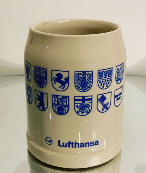0.3L Stoneware German Beer Mug - Lufthansa Airlines