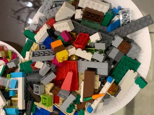 Bag Of ORIGINAL Mixed Lego - Equates To 3 Full Paper Plates