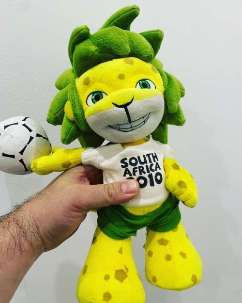 Large Zakumi Plush Character Doll - Official FIFA 2010 Licensed Product - Clean and Basically New!