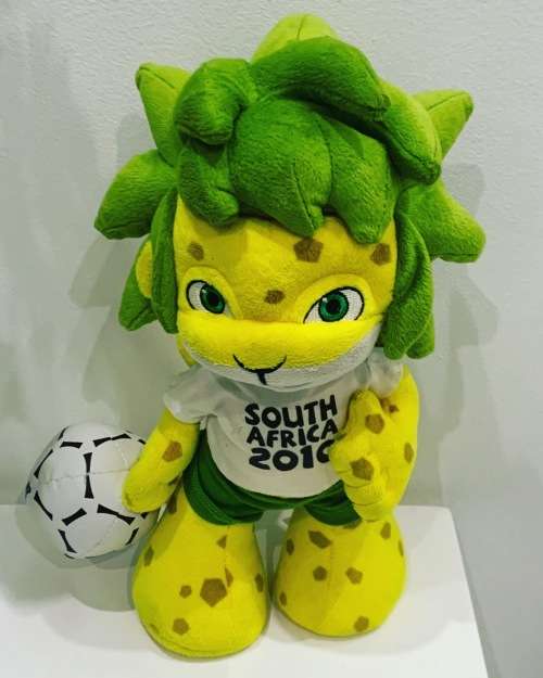 Large Zakumi Plush Character Doll - Official FIFA 2010 Licensed Product - Clean and Basically New!