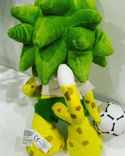Large Zakumi Plush Character Doll - Official FIFA 2010 Licensed Product - Clean and Basically New!