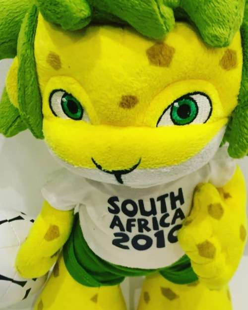 Large Zakumi Plush Character Doll - Official FIFA 2010 Licensed Product - Clean and Basically New!