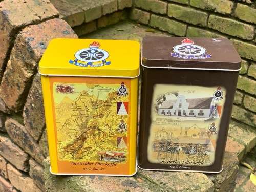 Pair Of Voortrekker Filterkoffie Tins - 90s