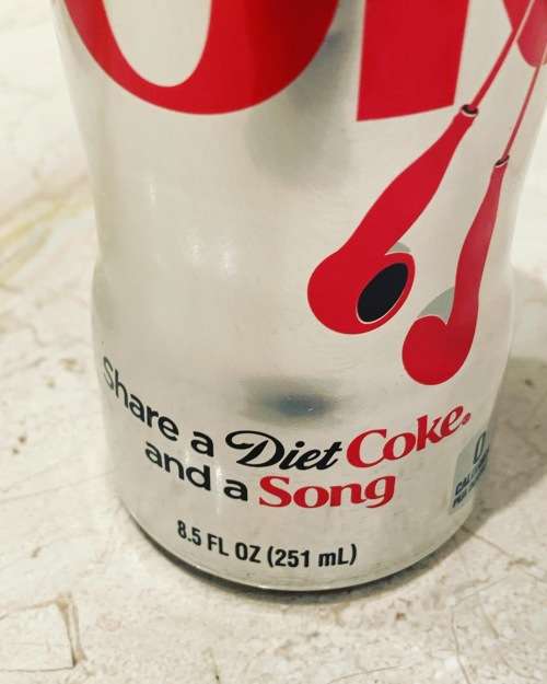Collectible Aluminium Diet Coke Bottle - Share A Diet Coke and A Song - Coca-Cola