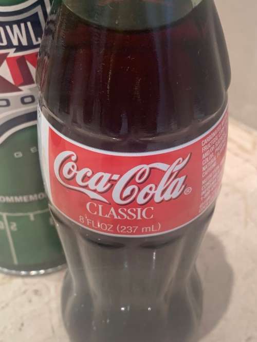 Collectible USA Glass Coke Bottle - Super  Bowl 2000 - Sealed Coca-Cola