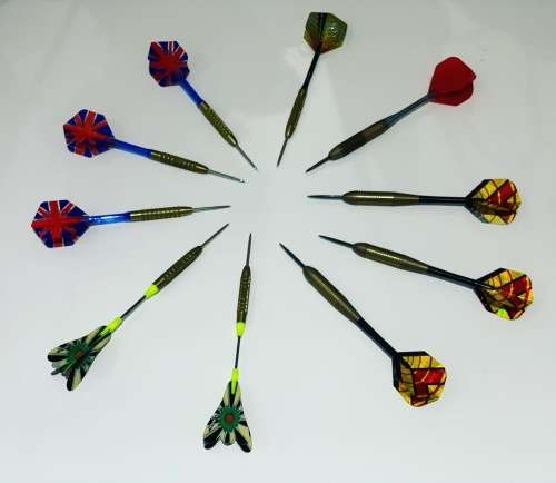 Collection Of Pro Darts Ready To Be Used