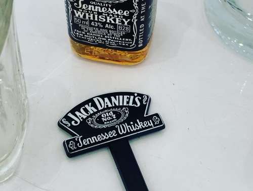 Vintage Sealed Jack Daniels 50ml Glass #Tennessee Whiskey Bottle - With Branded Glasses