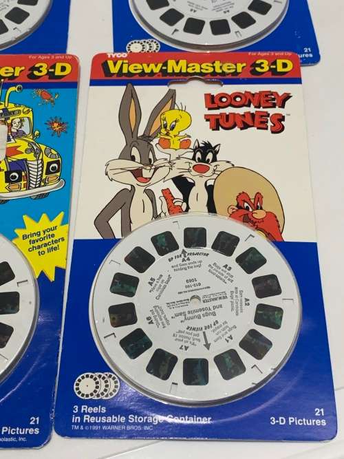 4 x Sealed Tyco 3D View Master Packs - From The 90s
