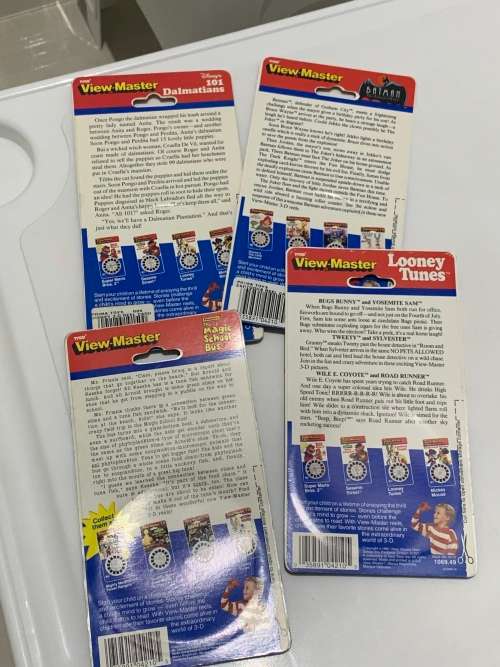 4 x Sealed Tyco 3D View Master Packs - From The 90s