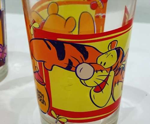 Pair Of Collectable Winnie The Pooh Character Glassware - Pooh, Piglet & Tigger