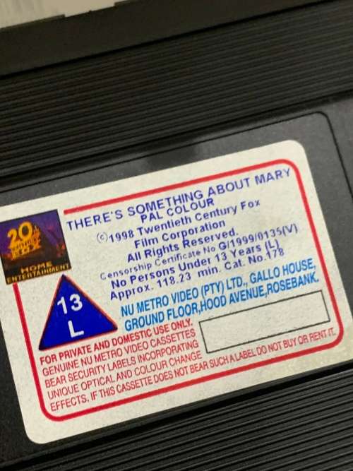 VHS Movie - Theres Something About Mary