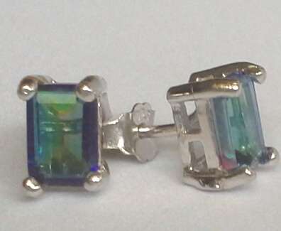 Exceptional Blue Mystic Topaz Earrings