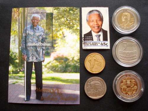 MANDELA STAMP AND COIN COMBO !!!